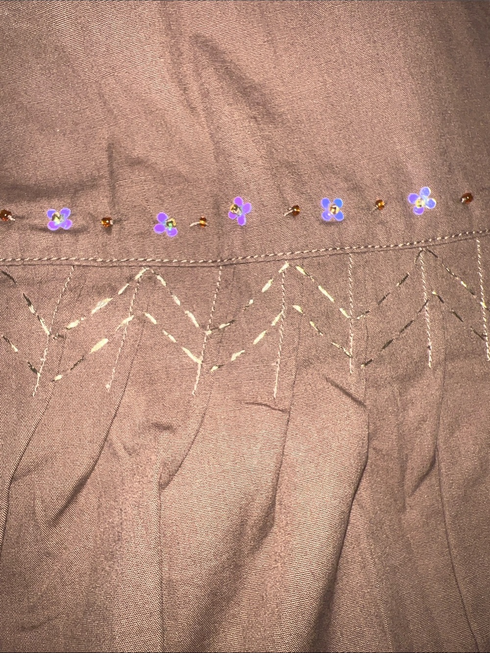 Anthropologie Odille beaded skirt, knee length, size 10 - Picture 8 of 8